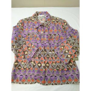 Erin London Women's Cardigan Top Colorful M